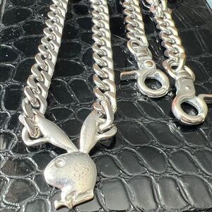 PLAYBOY Chunky Silver Wallet Chain